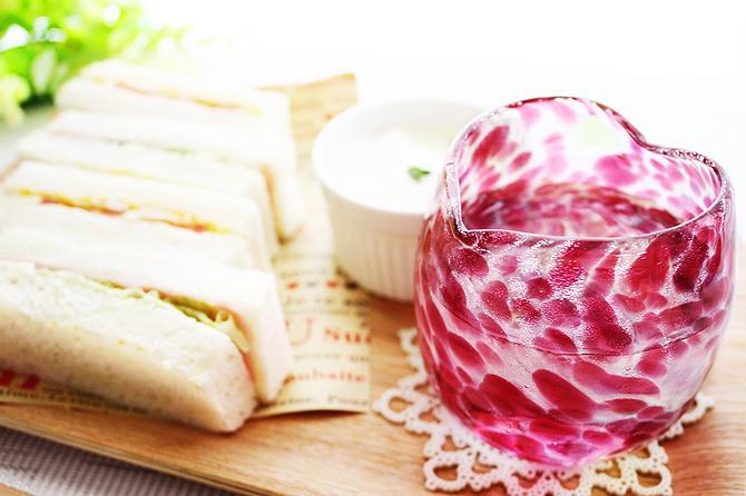 ハートの琉球ガラス