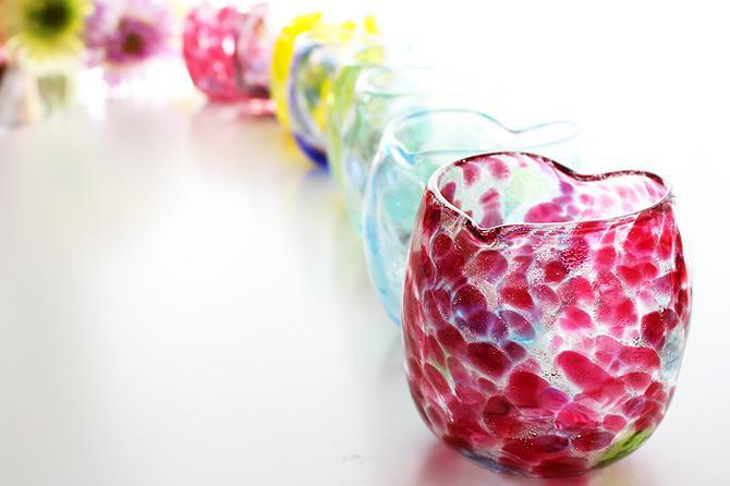 ハートの琉球ガラス