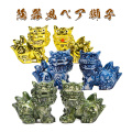 陶器獅子像 シーサー 花柄装飾 陶器製 獅子像（シーサー） - メルカリ